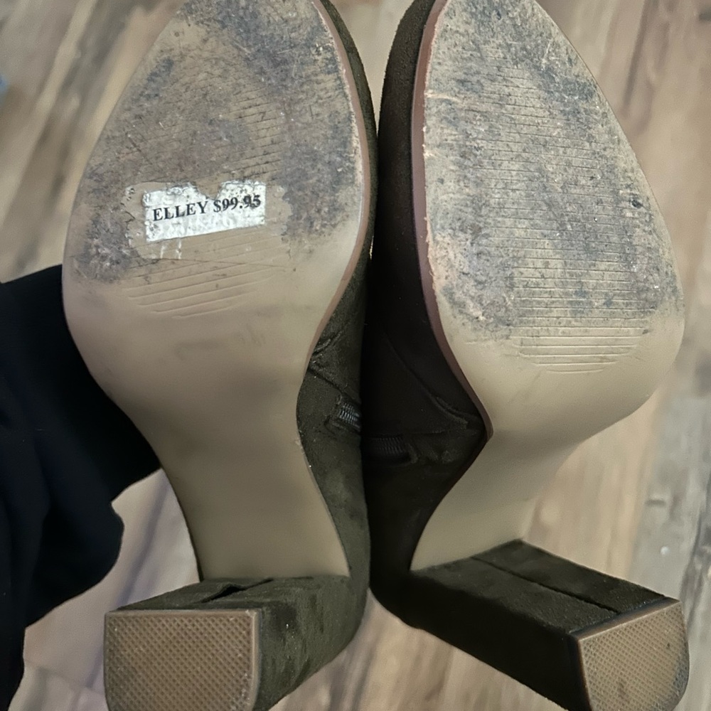 Steve Madden Dark Green Lace-Up Booties 5.5 - Picture 3 of 4